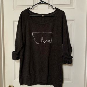 Montana love hoodless sweatshirt